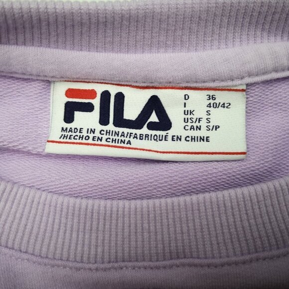 2 / $30.00 - Fila Ladies Size Small Light Purple Round Neck Loose Fit Sweat Top - Picture 3 of 9